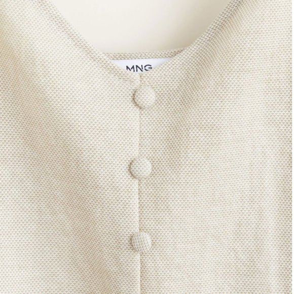 NWOT Mango cami with buttons - Picture 2 of 8